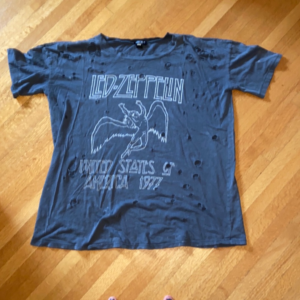Led zeppelin graphic distressed t-shirt
